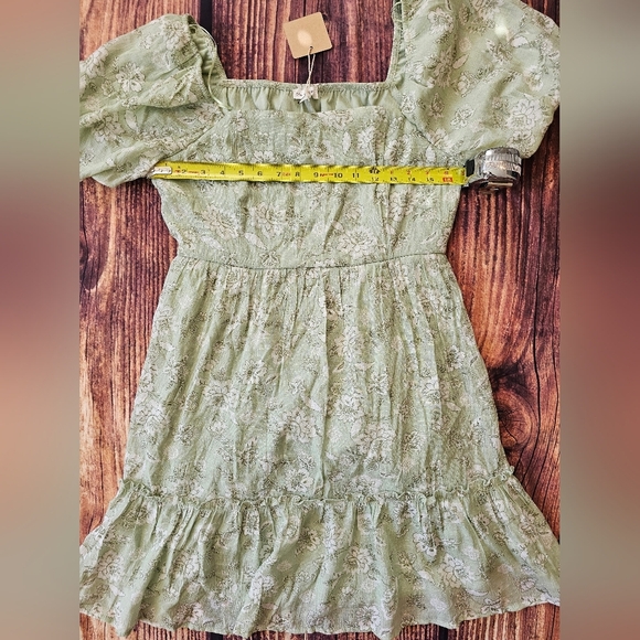 Blu Pepper Size Large Floral Cottagecore Feminine Romantic Dress Fully Lined NWT - Picture 11 of 11
